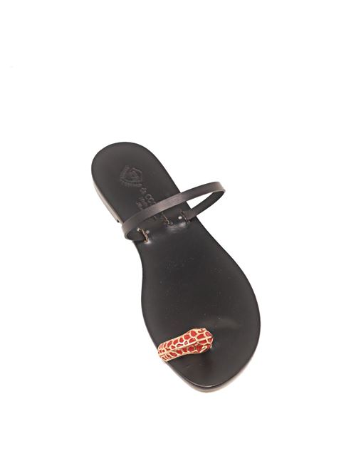 Capri sandals with fish jewel Da Costanzo | FISHHEADRED
